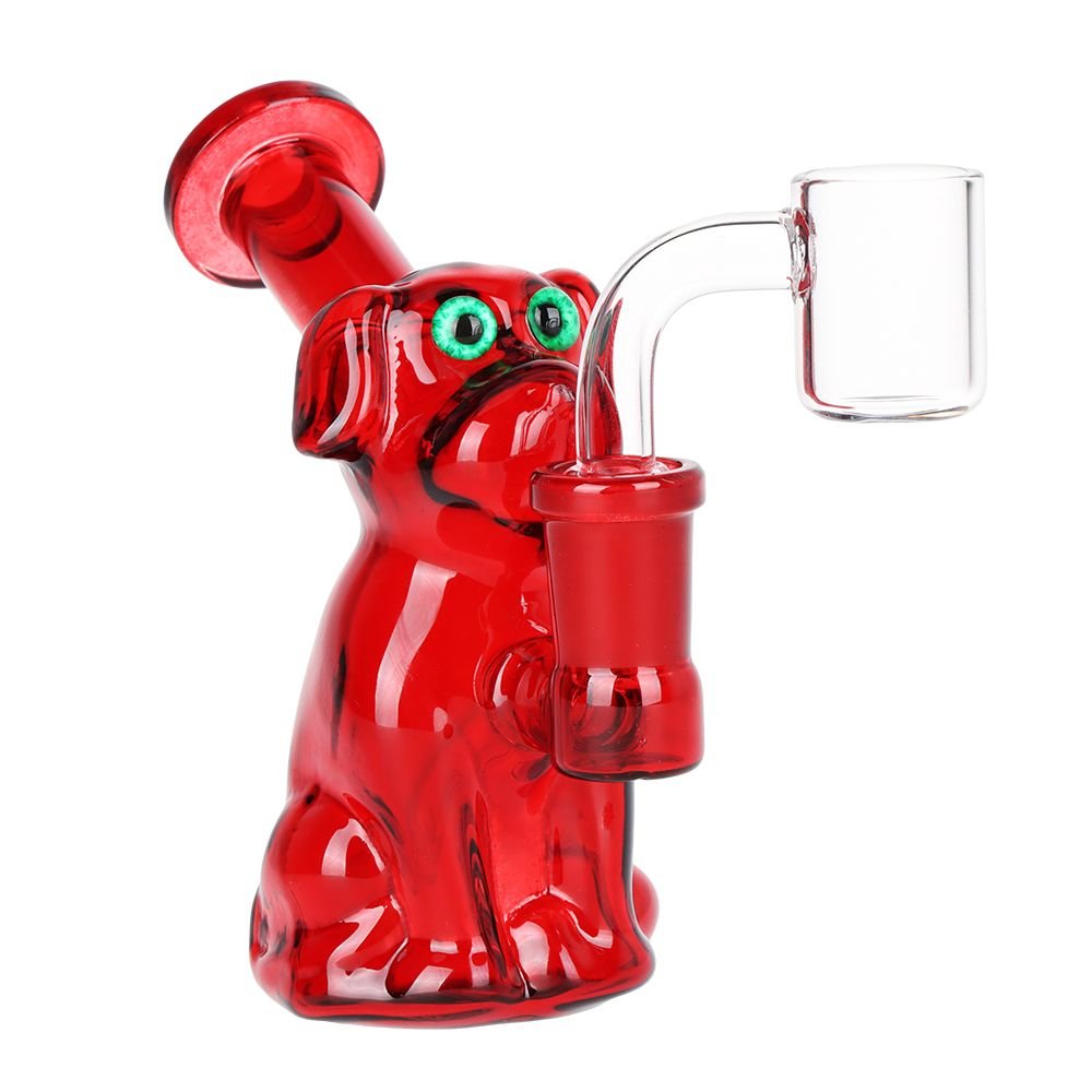 Big Red Dog 4" Glass Dab Rig - Glasss Station