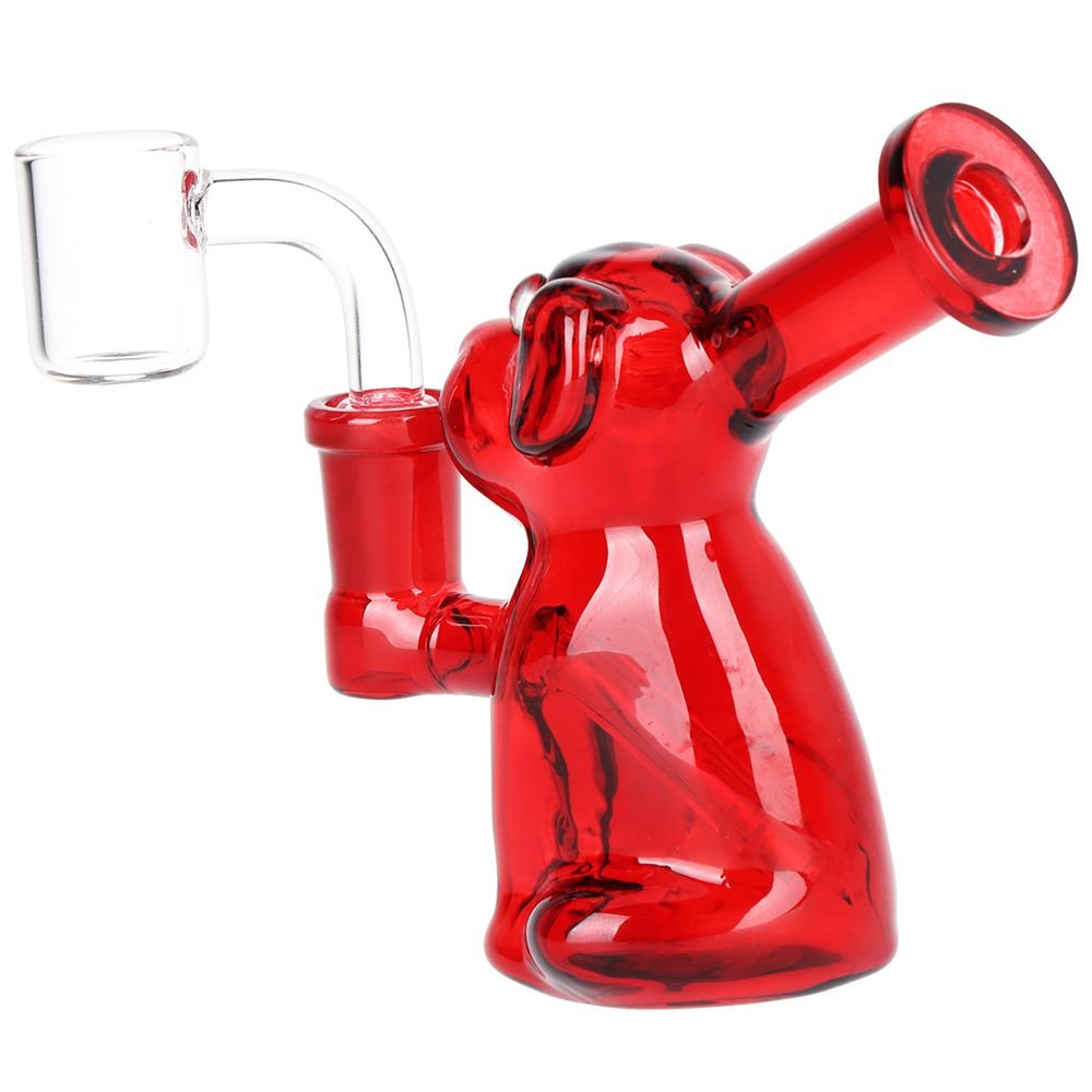 Big Red Dog 4" Glass Dab Rig - Glasss Station