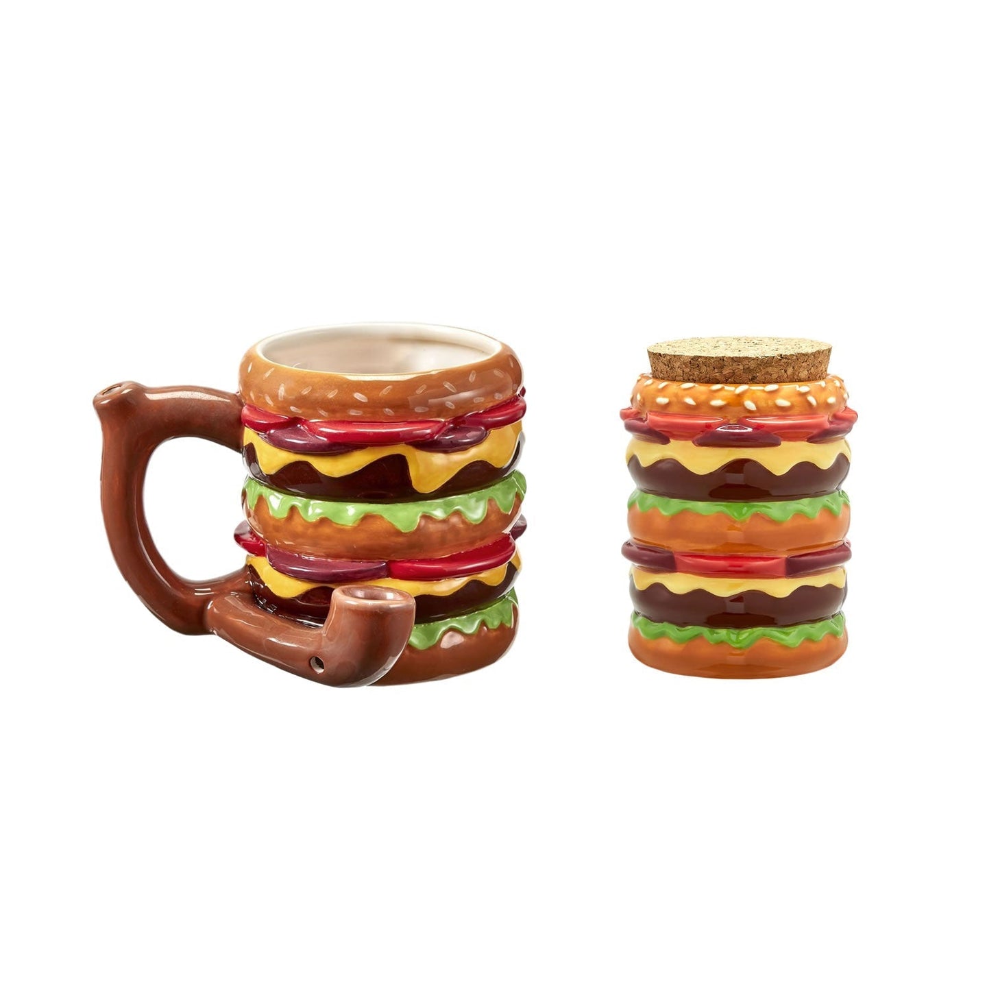 Burger Mug and Stash Jar Set - Glasss Station