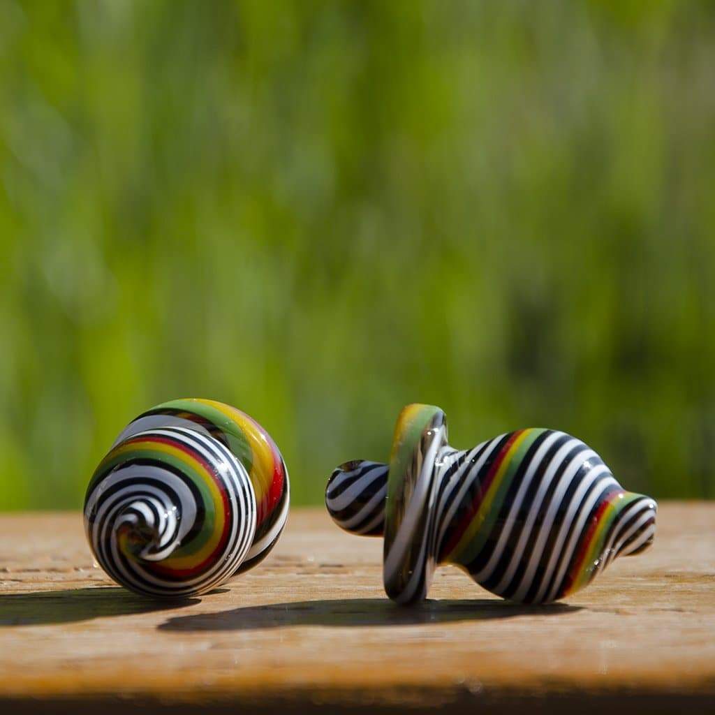 Calibear Glass Wigwag Bubble Cap - Glasss Station