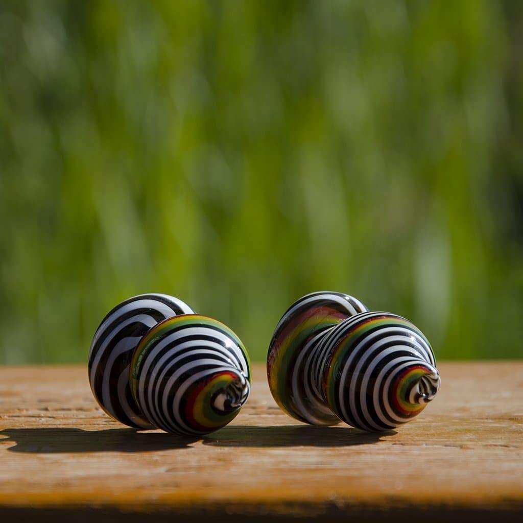 Calibear Glass Wigwag Bubble Cap - Glasss Station