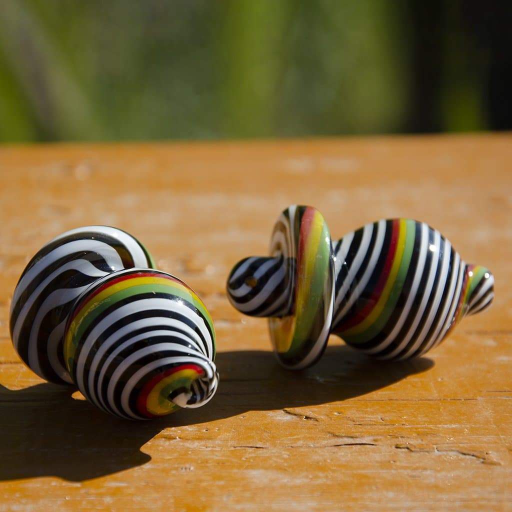 Calibear Glass Wigwag Bubble Cap - Glasss Station