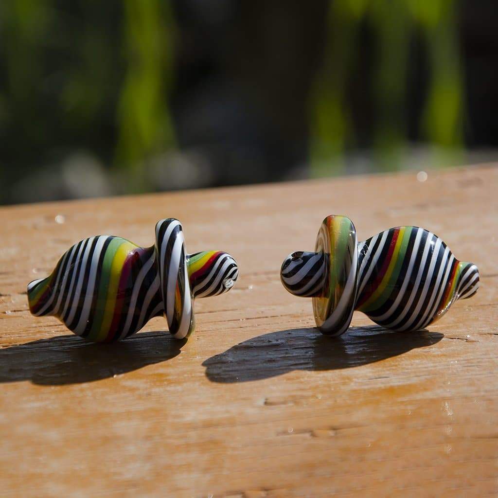 Calibear Glass Wigwag Bubble Cap - Glasss Station