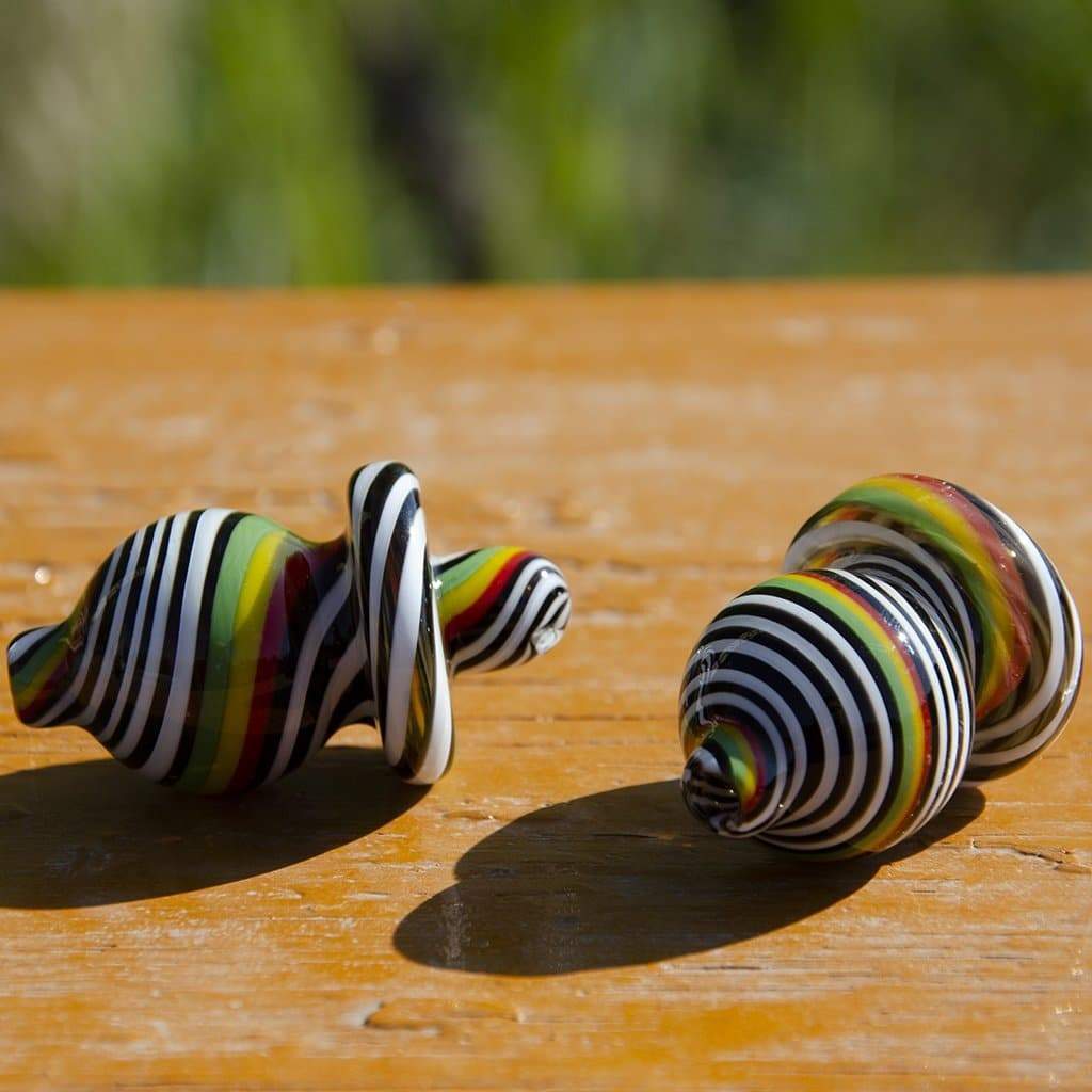 Calibear Glass Wigwag Bubble Cap - Glasss Station