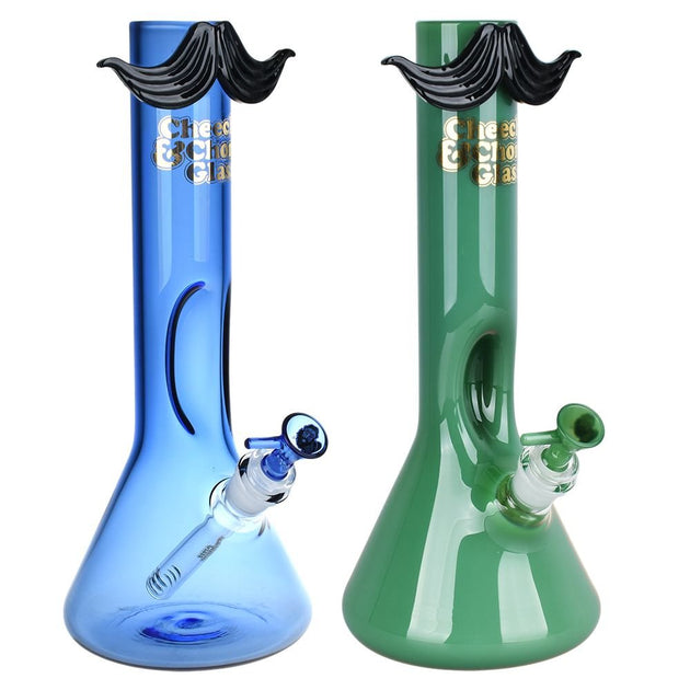 Cheech & Chong Glass Moustache Ride Beaker Bong - Glasss Station
