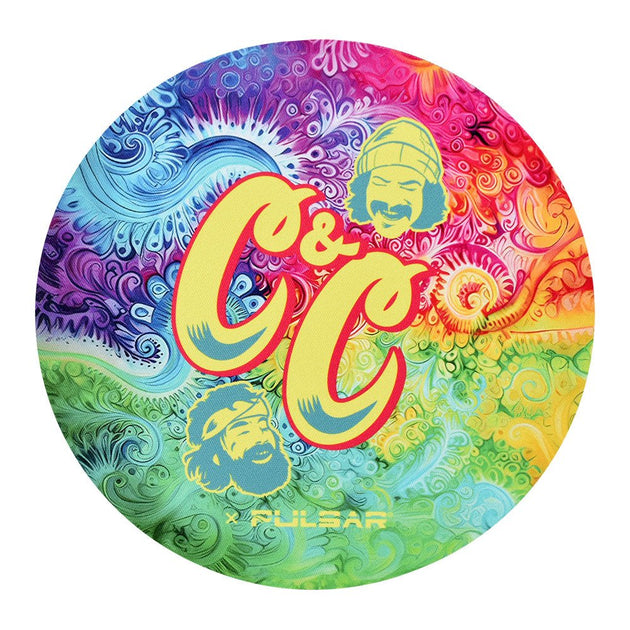 Cheech & Chong's x Pulsar DabPadz Tie Dye Paisley Dab Mat - Glasss Station