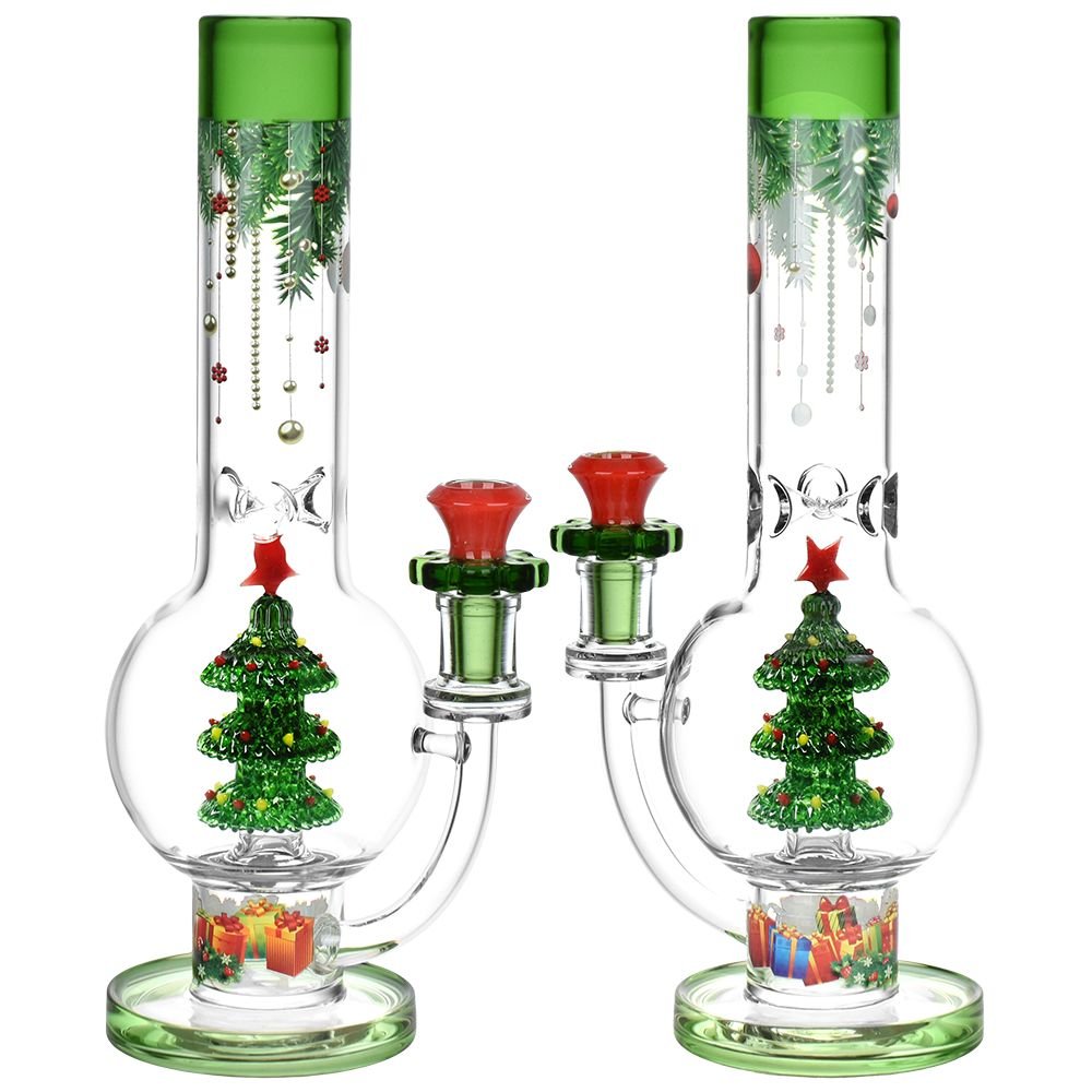 Christmas Cheer Glass Water Pipe - Glasss Station