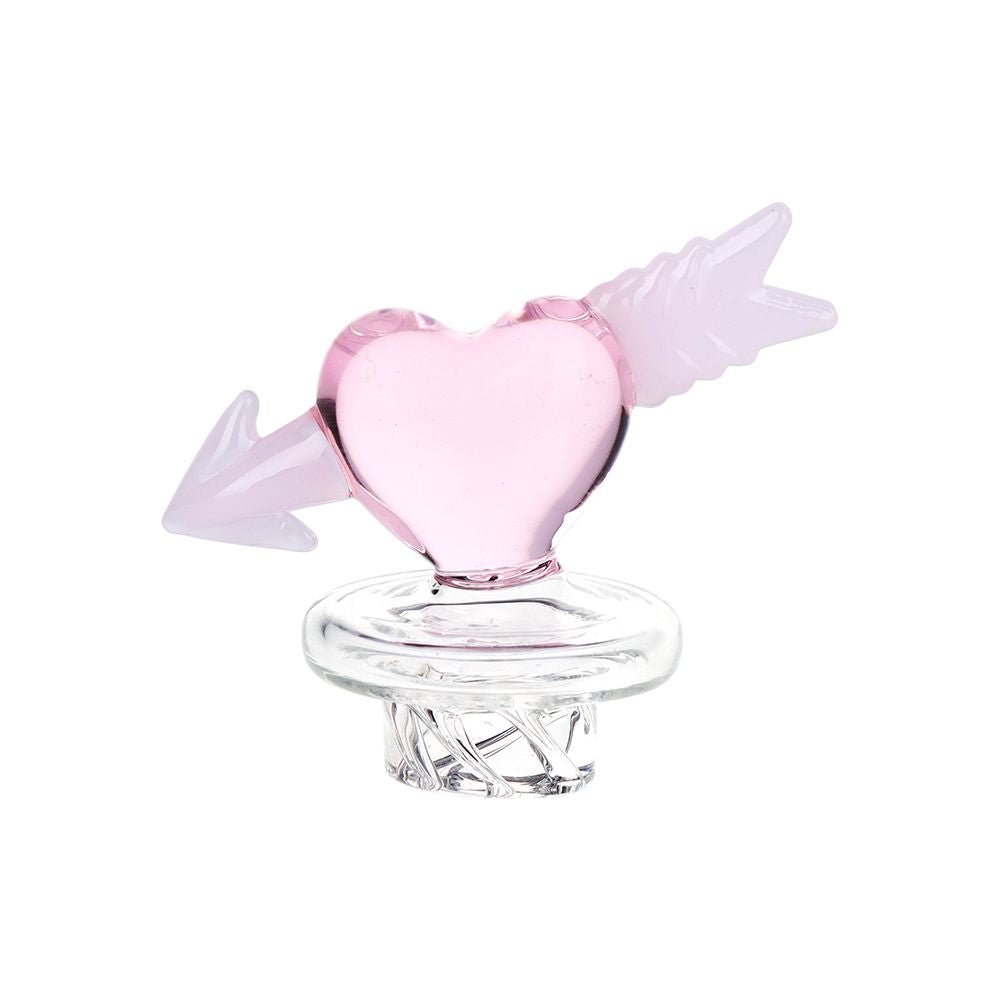 Cupid Heart Glass Carb Cap 4 Pack - Glasss Station