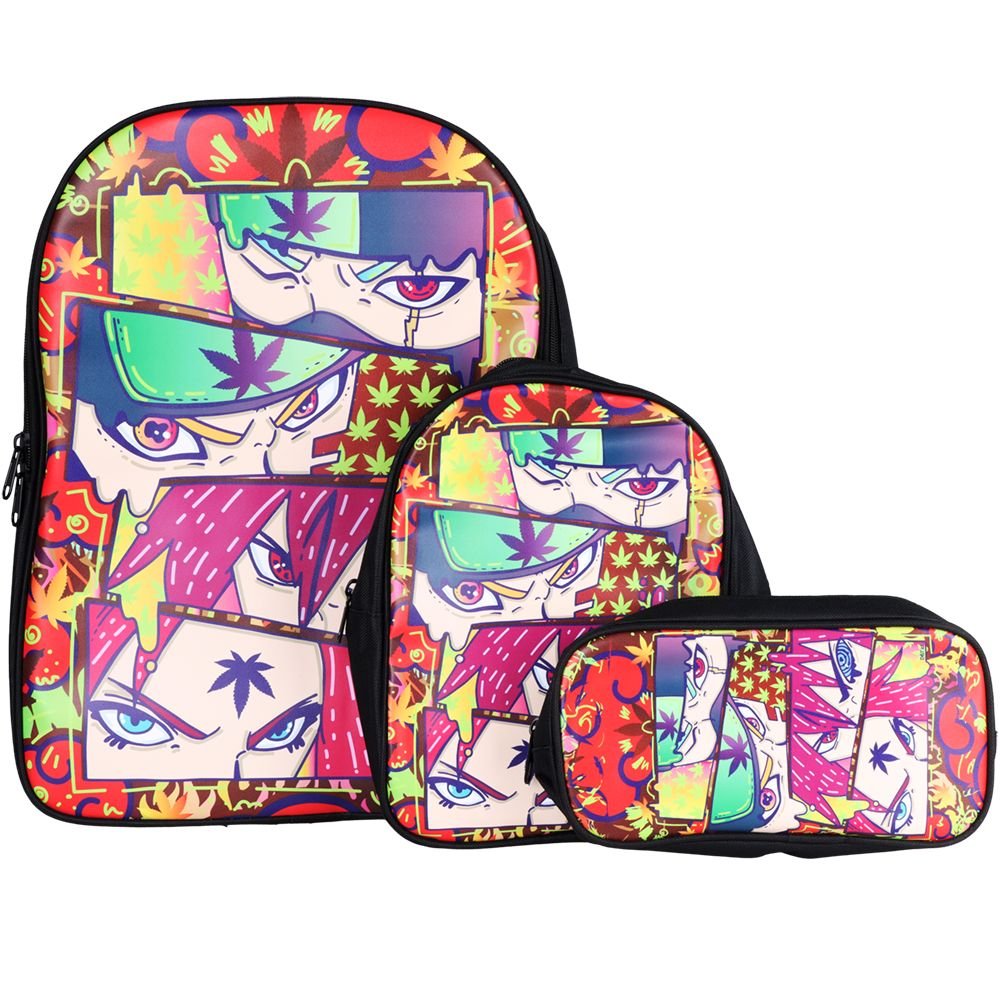 Dabtized Smoker Anime Backpack 3 Piece Set - Glasss Station