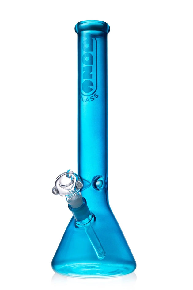 Daze Glass 16" Metallic Blue Beaker Bong - Glasss Station