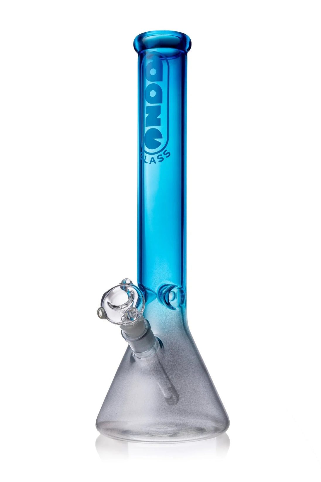 Daze Glass 16" Metallic Silver & Blue Beaker Bong - Glasss Station