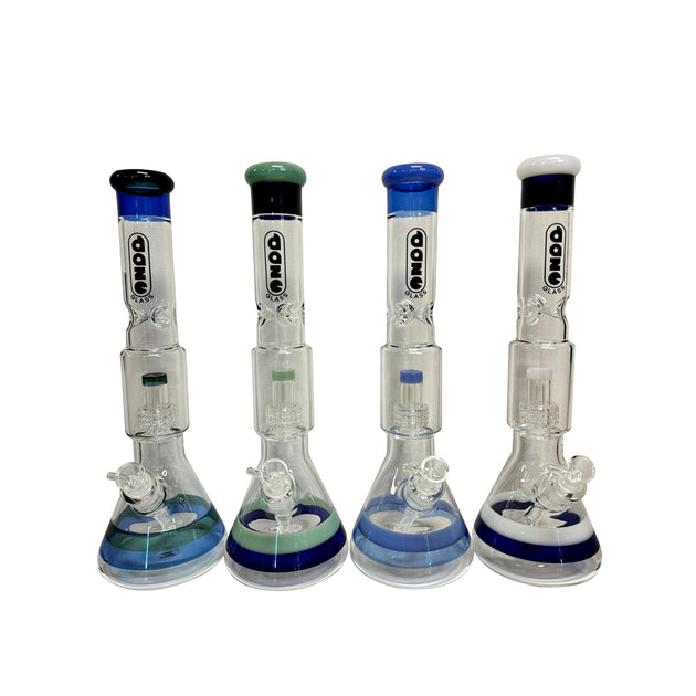 Daze Glass 16" Striped Glass Water Pipe - Glasss Station