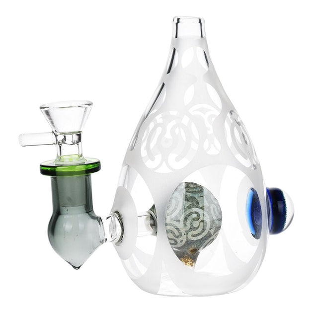 Eggcellent Etched Glass Water Pipe - Glasss Station
