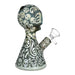 Etched Sugar Skull Glass Water Pipe - Glasss Station