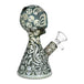 Etched Sugar Skull Glass Water Pipe - Glasss Station