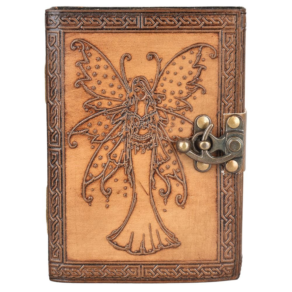 Fairy Guardian Embossed Leather Journal - Glasss Station