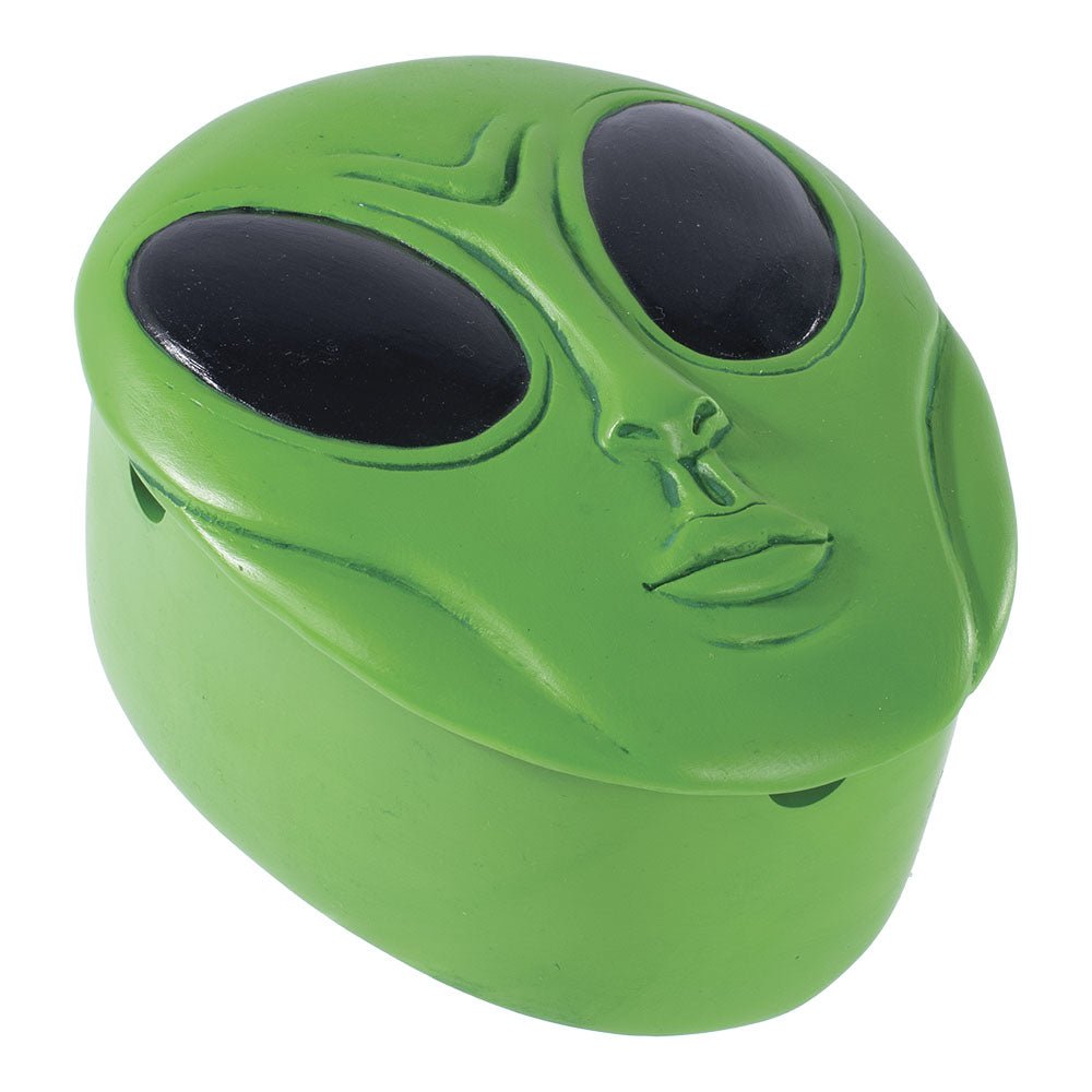 Fujima Green Alien Covered Ashtray - Glasss Station