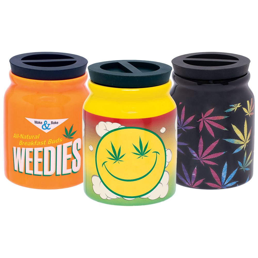 Fujima Happy Hemp Ceramic Stash Jar - Glasss Station