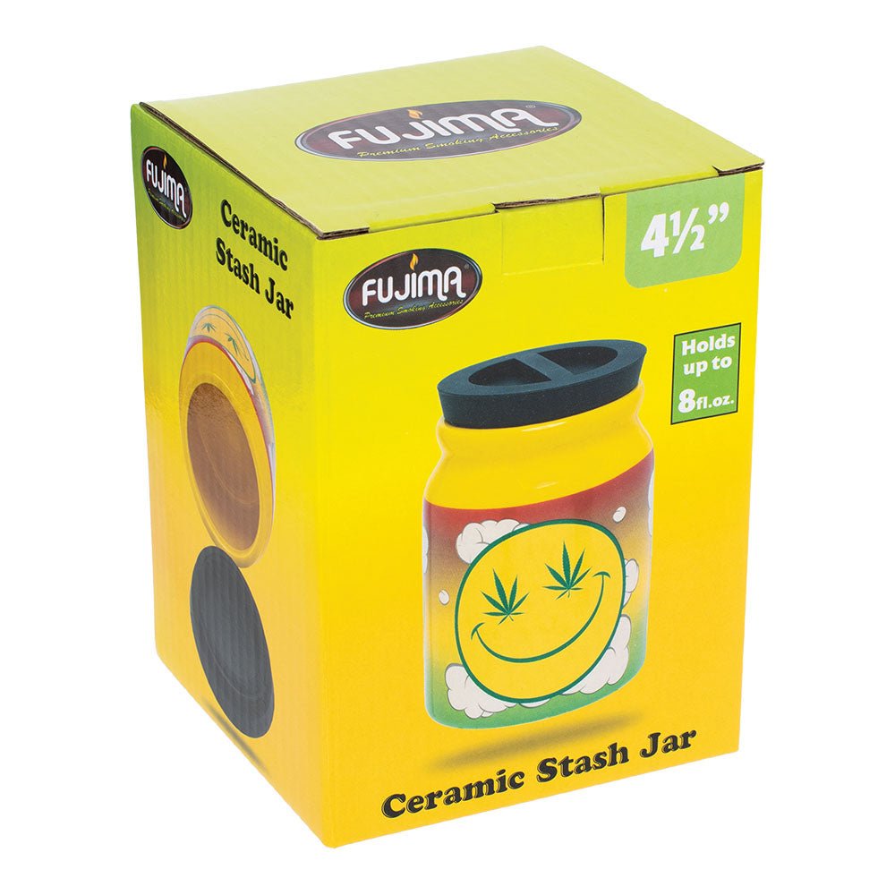 Fujima Happy Hemp Ceramic Stash Jar - Glasss Station