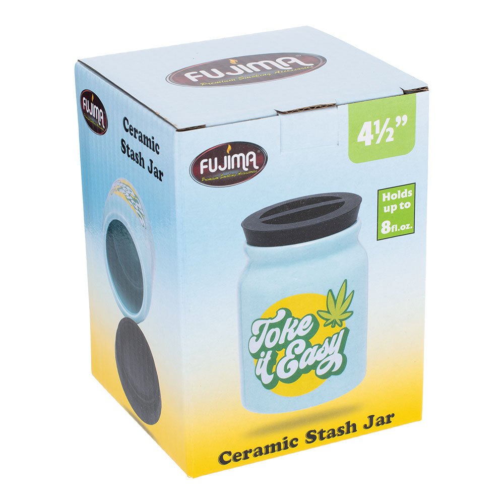 Fujima Happy Hemp Ceramic Stash Jar - Glasss Station