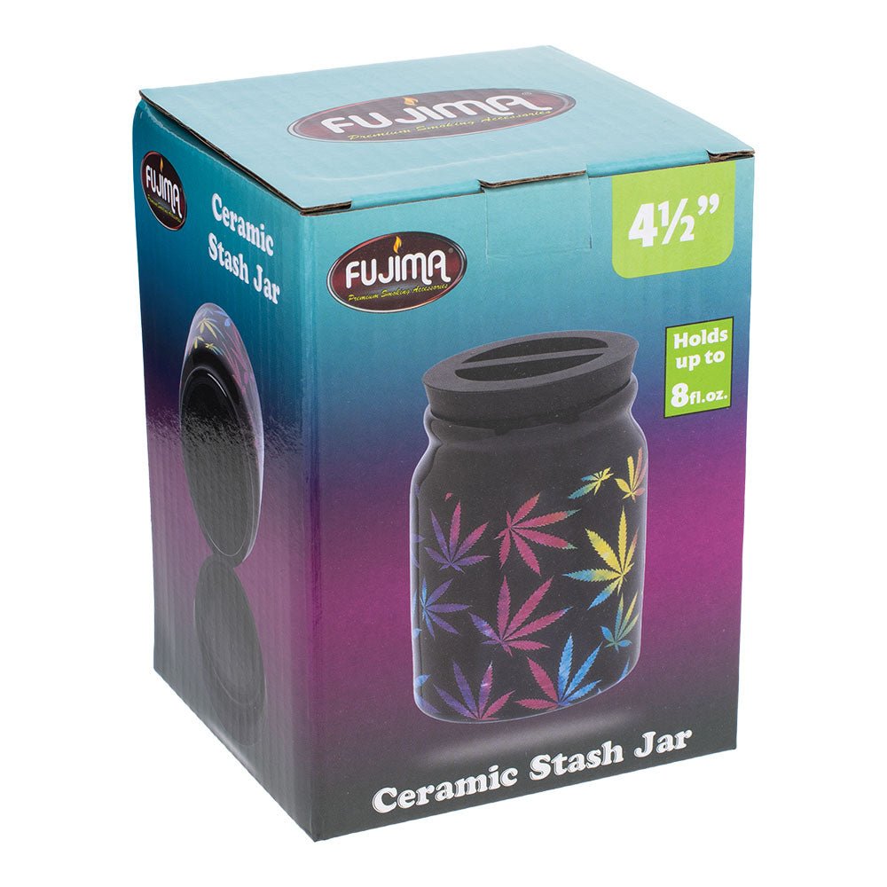 Fujima Happy Hemp Ceramic Stash Jar - Glasss Station