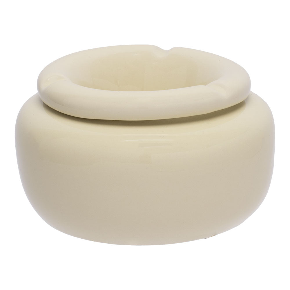 Fujima Moroccan Ceramic White Pearl Ashtray - Glasss Station