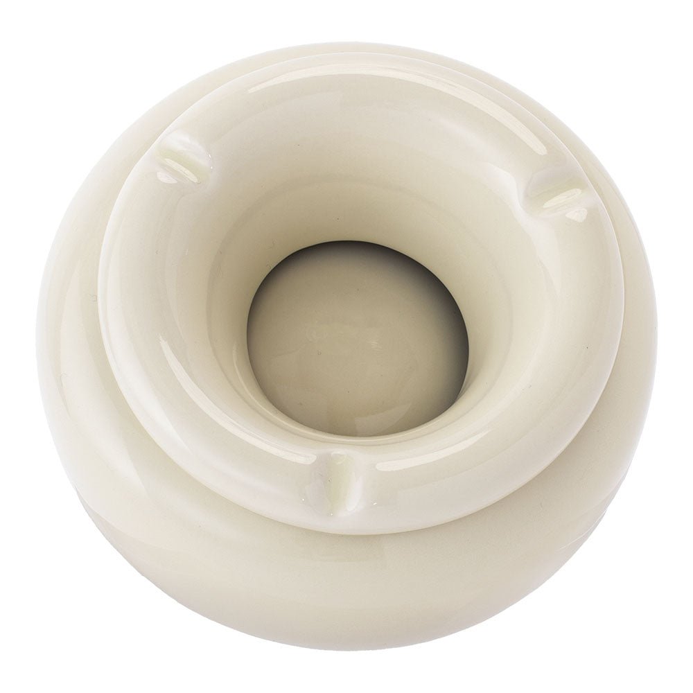 Fujima Moroccan Ceramic White Pearl Ashtray - Glasss Station