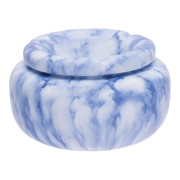 Fujima Moroccan Marble Blue Ceramic Ashtray - Glasss Station