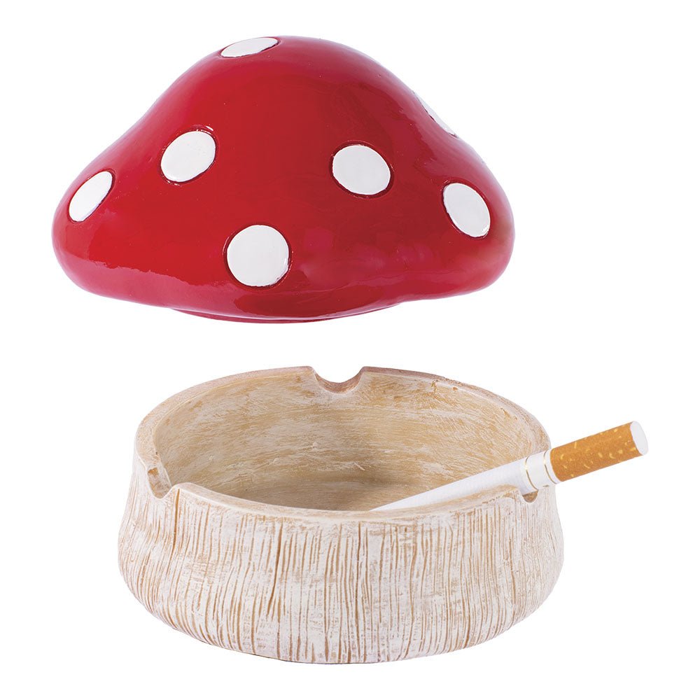 Fujima Red Mushroom Covered Ashtray - Glasss Station