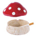 Fujima Red Mushroom Covered Ashtray - Glasss Station