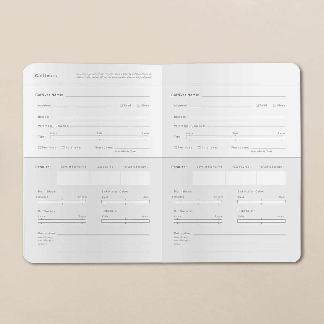 Goldleaf Home Grow Cannabis Planner Journal - Glasss Station