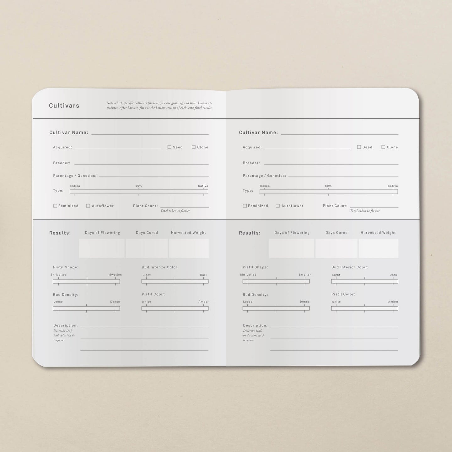 Goldleaf Home Grow Cannabis Planner Journal - Glasss Station