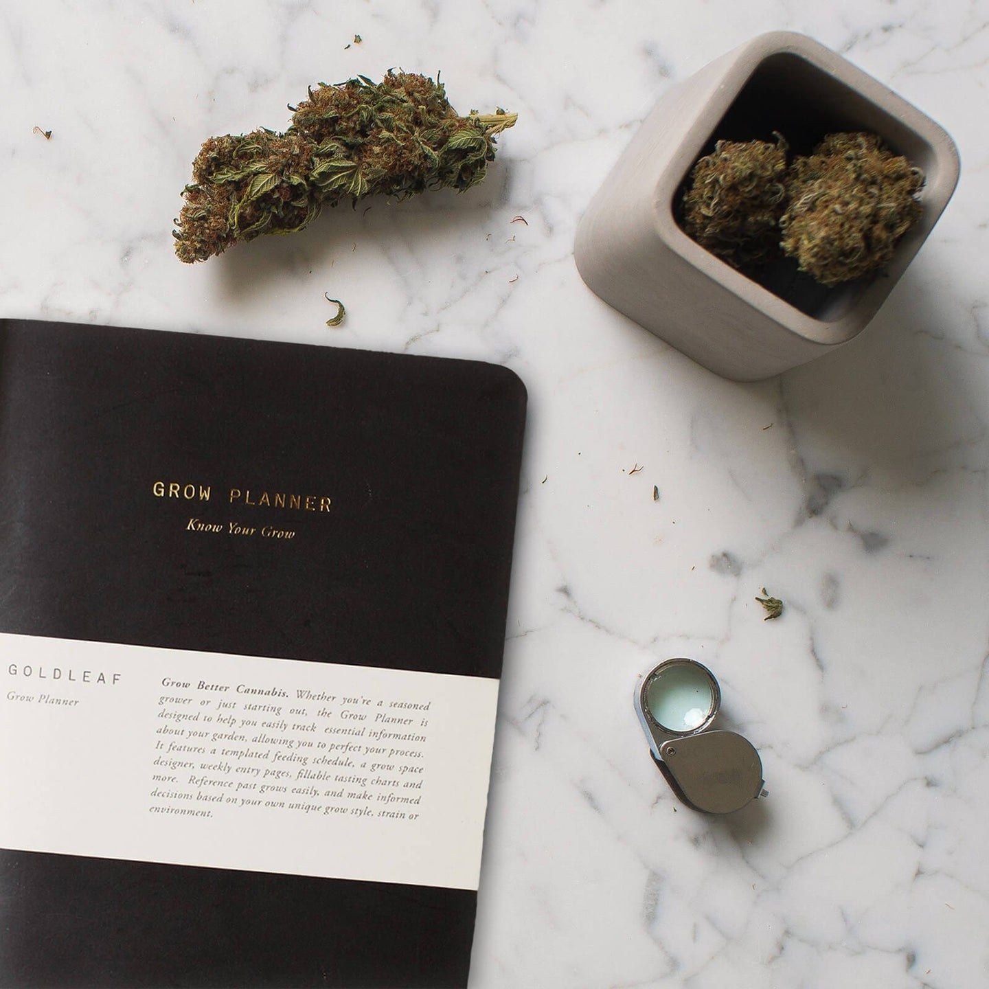 Goldleaf Home Grow Cannabis Planner Journal - Glasss Station
