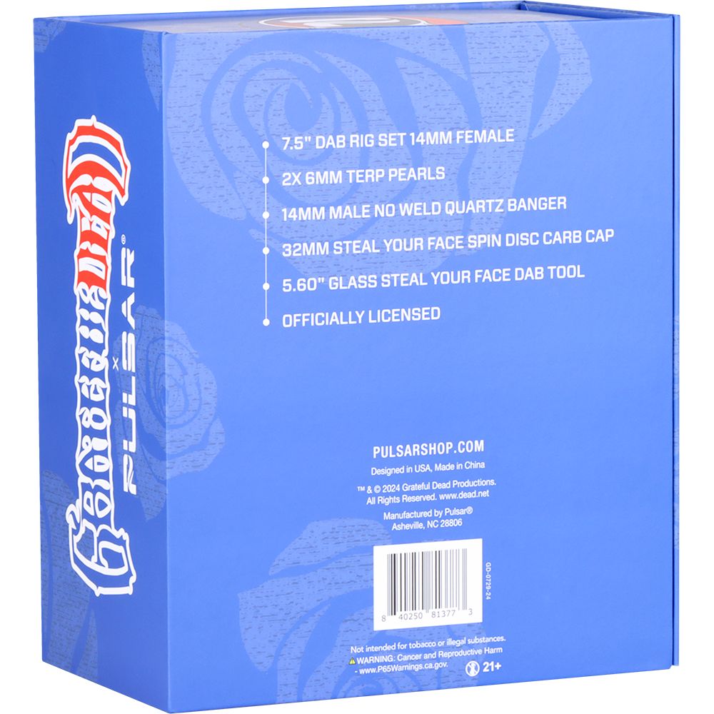 Grateful Dead x Pulsar Lightning Bell Dab Rig Set - Glasss Station