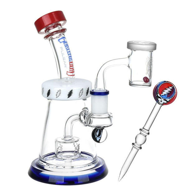 Grateful Dead x Pulsar Lightning Bell Dab Rig Set - Glasss Station