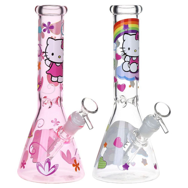 Greetings Feline Beaker Water Pipe - Glasss Station