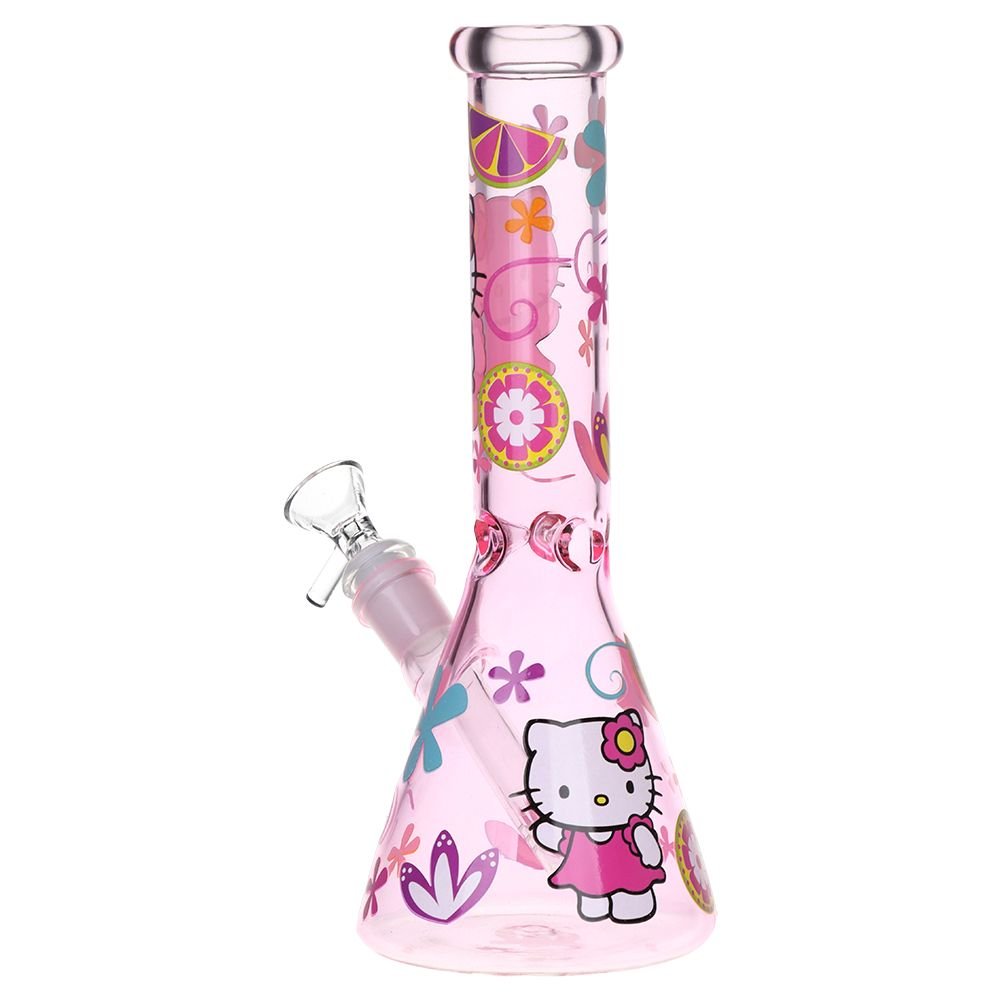 Greetings Feline Beaker Water Pipe - Glasss Station