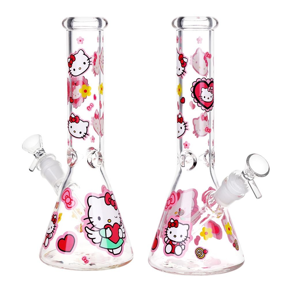 Heart Loving Cute Kitty Beaker Bong - Glasss Station