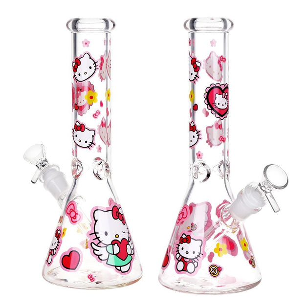 Heart Loving Cute Kitty Beaker Bong - Glasss Station