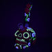 Heavy Flowered Sugar Skull Water Pipe - Glasss Station