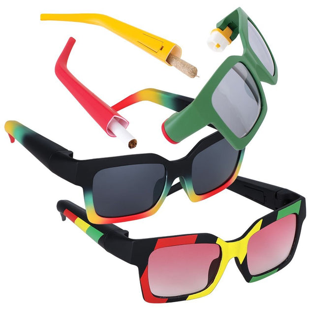 Hidden Storage Square Frame Sunglasses - Glasss Station