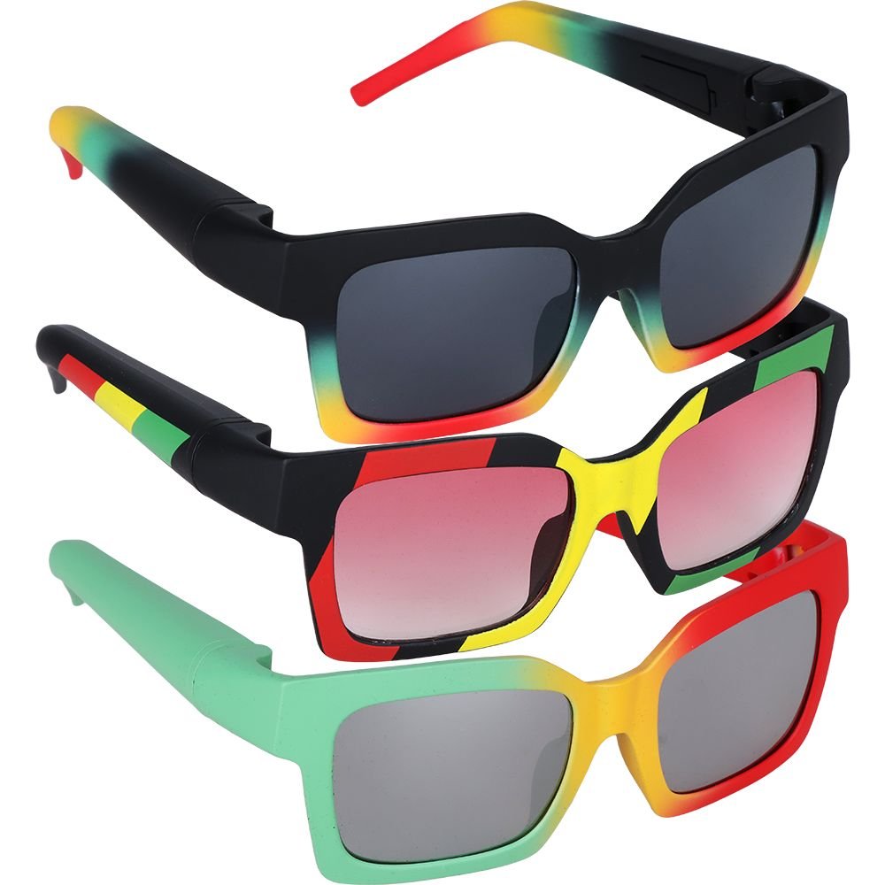 Hidden Storage Square Frame Sunglasses - Glasss Station