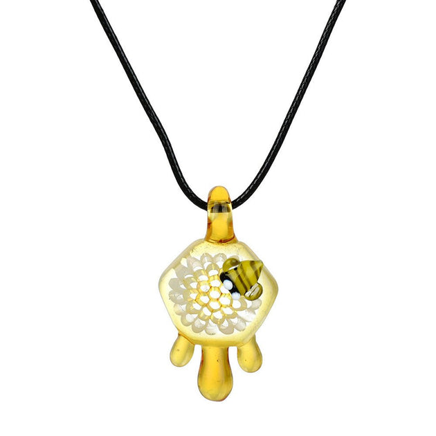 Honey Bee Drippin' Pendant Necklace - Glasss Station
