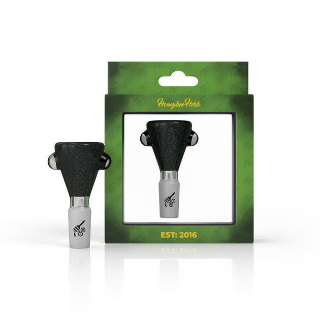 HONEYBEE HERB DICHRO SPOTTED GALAXY FLOWER BOWL - Glasss Station