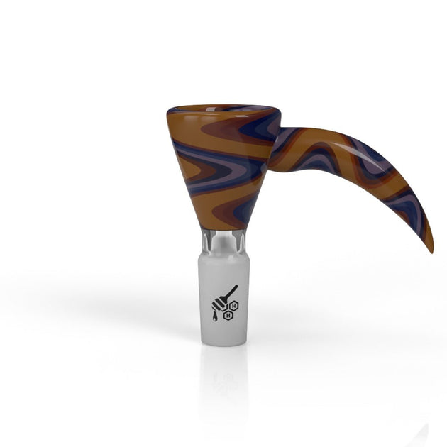 HONEYBEE HERB MARTINI FIRE WIG WAG WITH HORN PULL BONG BOWL - Glasss Station