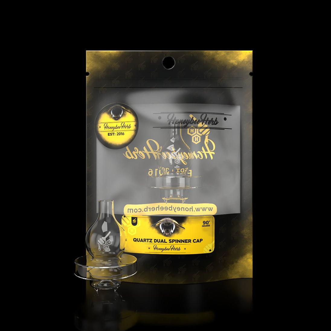 Honeybee Herb Quartz Dual Spinner Carb Cap - Glasss Station