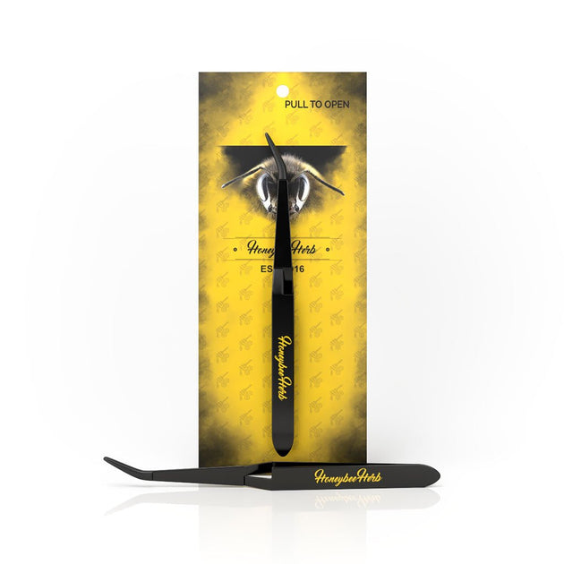 Honeybee Herb Silicone Curved Tip Reverse Tweezers - Glasss Station