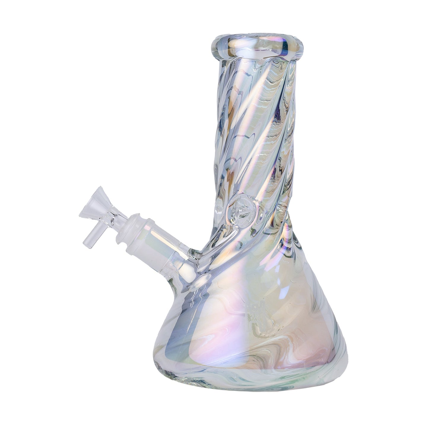 Human Grade Twisted Iridescent Beaker Pipe - Glasss Station