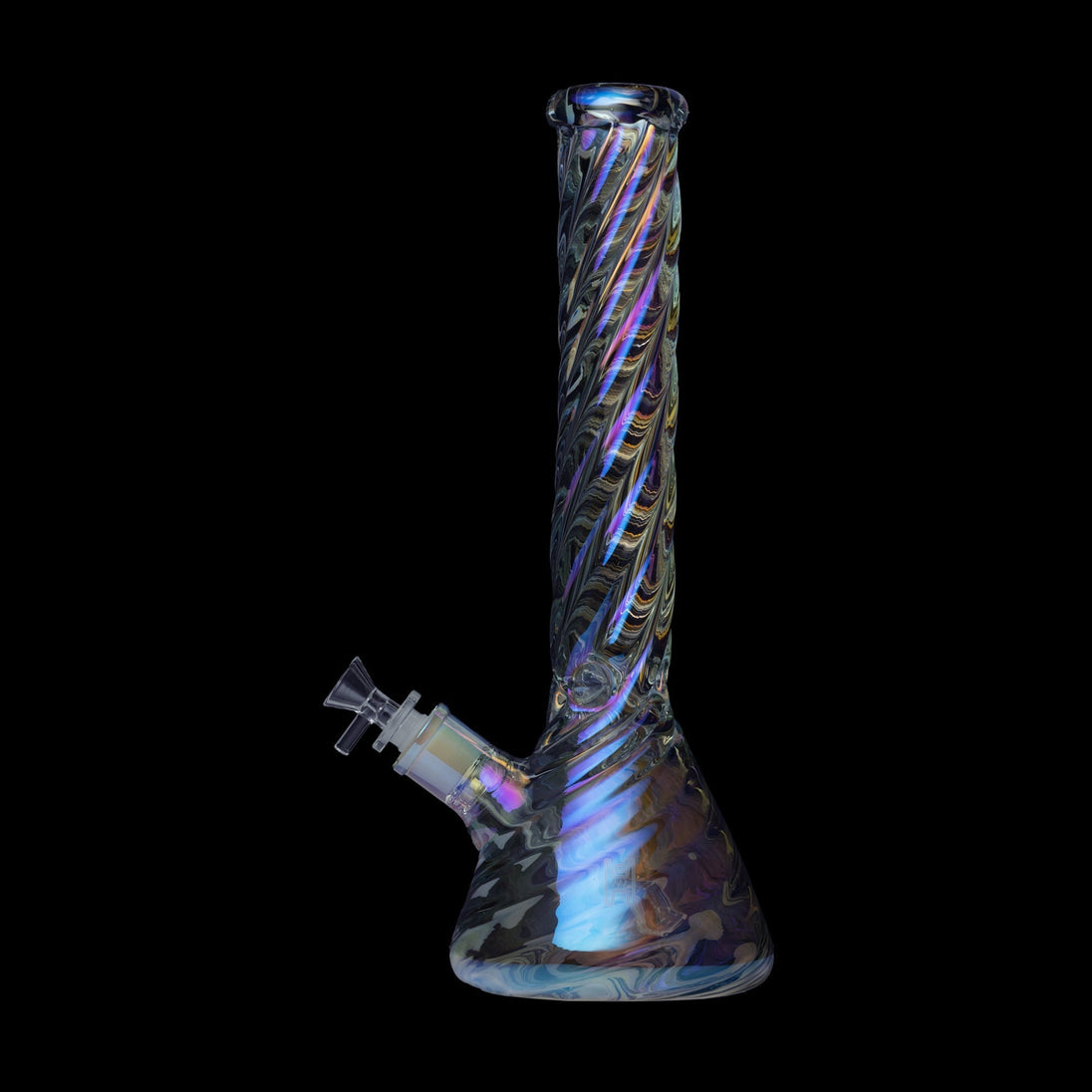 Human Grade Twisted Iridescent Beaker Pipe - Glasss Station