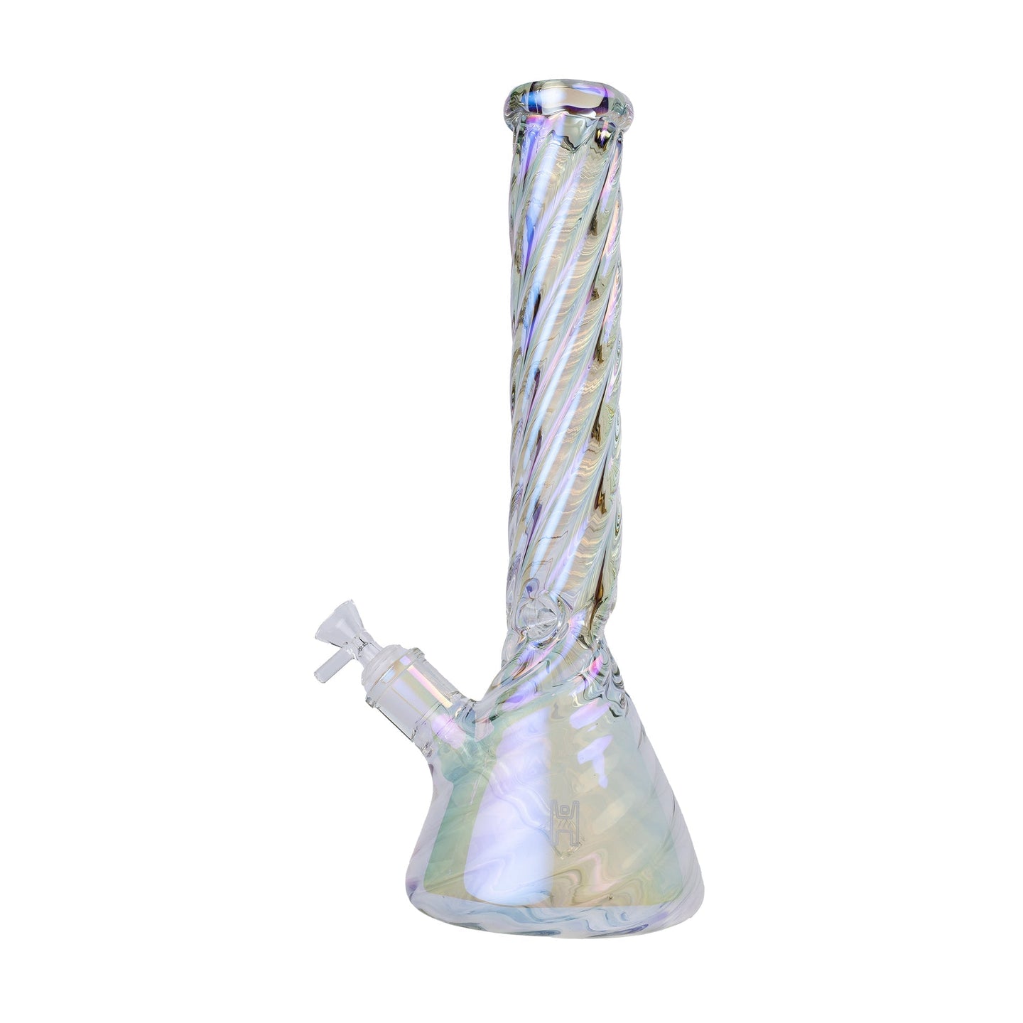 Human Grade Twisted Iridescent Beaker Pipe - Glasss Station